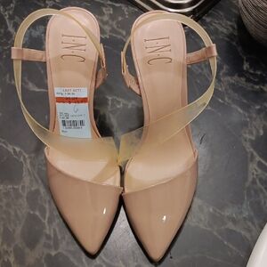 INC International Concepts Tan Slingback Heels